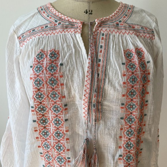 Joie Boho Embroidered Blouse - Picture 2 of 9